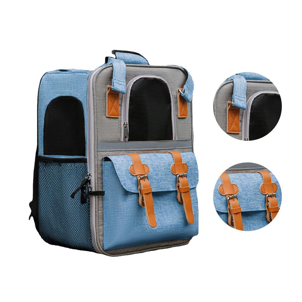 Haustier-Tragerucksack Tragbar Große Kapazität Reflektierend Atmungsaktiv Hunde-Rucksacktrage für Katzen