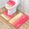 Gradual Change Pattern Toilet Floor Mat Three-Piece Bathroom Three-Piece Carpet Door Mat