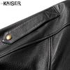 Kaiser Men's Genuine Sheepskin Leather Moto Jacket