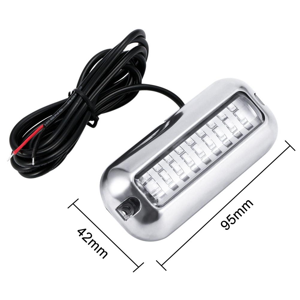 1pcs 27LED Yacht Underwater Light Stainless Steel Marine Strip Light Waterproof LED Boat Navigation Lights Marine Transom Lamp