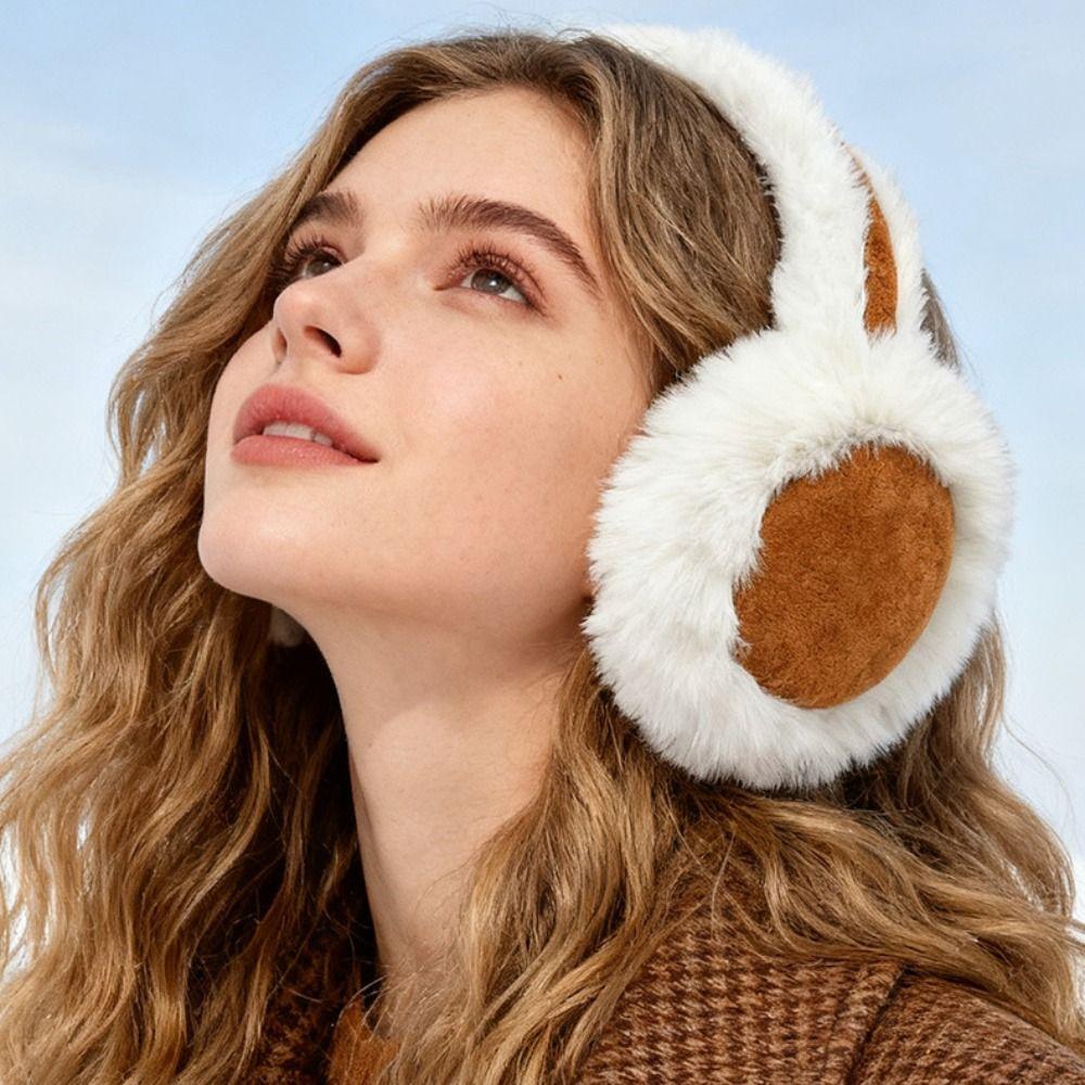 Ear Cap Winter Plush Earmuffs Solid Color Foldable Ear Cover Comfortable Suede Earmuffs Girl