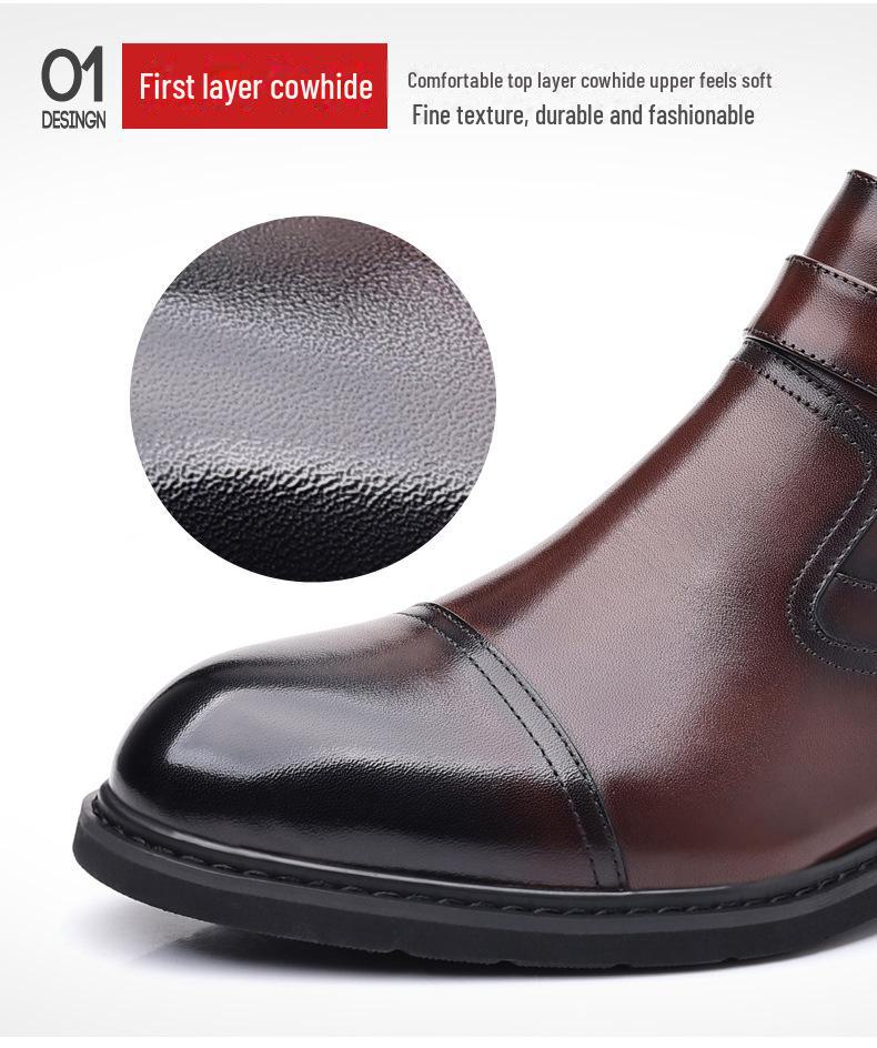 Men’s Genuine Leather Chelsea Boots - Business Formal, Retro British Style, Motorcycle Rider, Short Boots