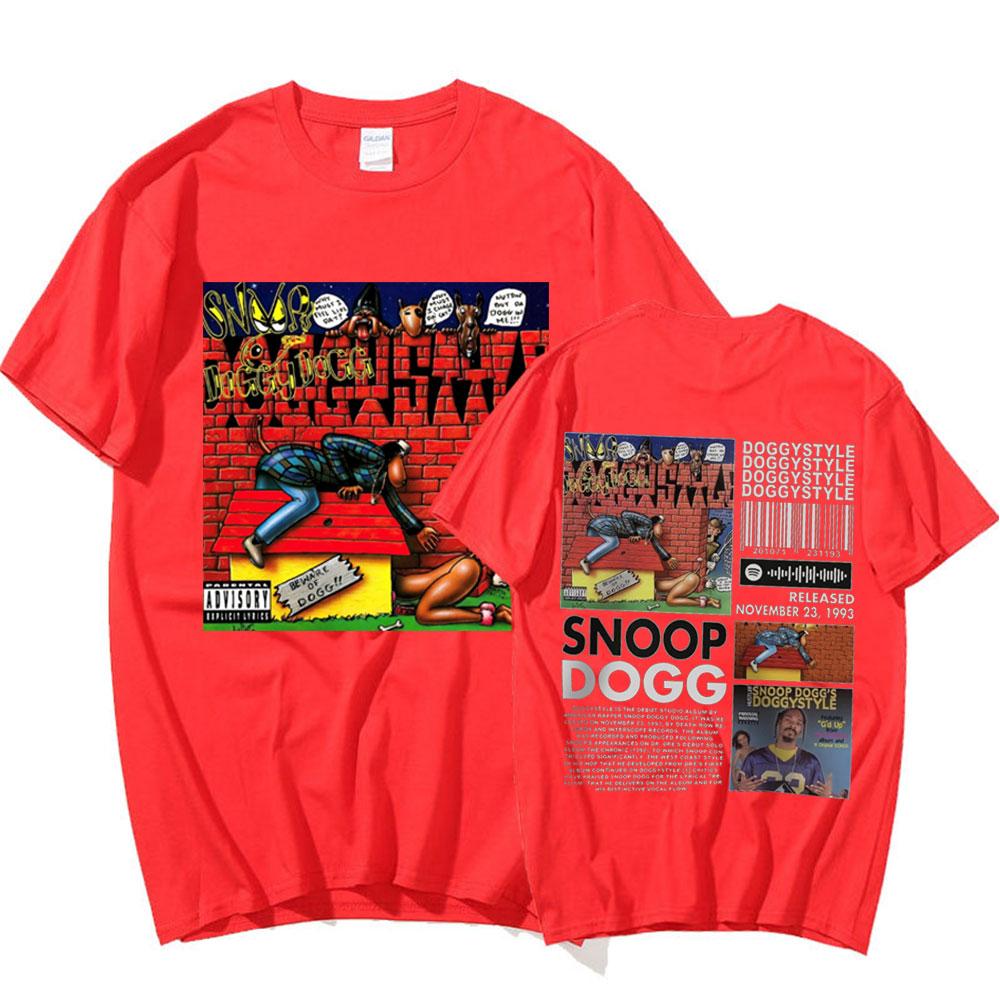 2025 Snoop Dogg Doggystyle Album 90s Y2K Merchandise Vintage Rapper Hiphop 100% Puur Katoen Bedrukt T-shirt Oversized Streetwear Y2K