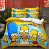 Pattern Simpsons The Digital Print Duvet Cover Pillowcase Set Bedding Bedroom