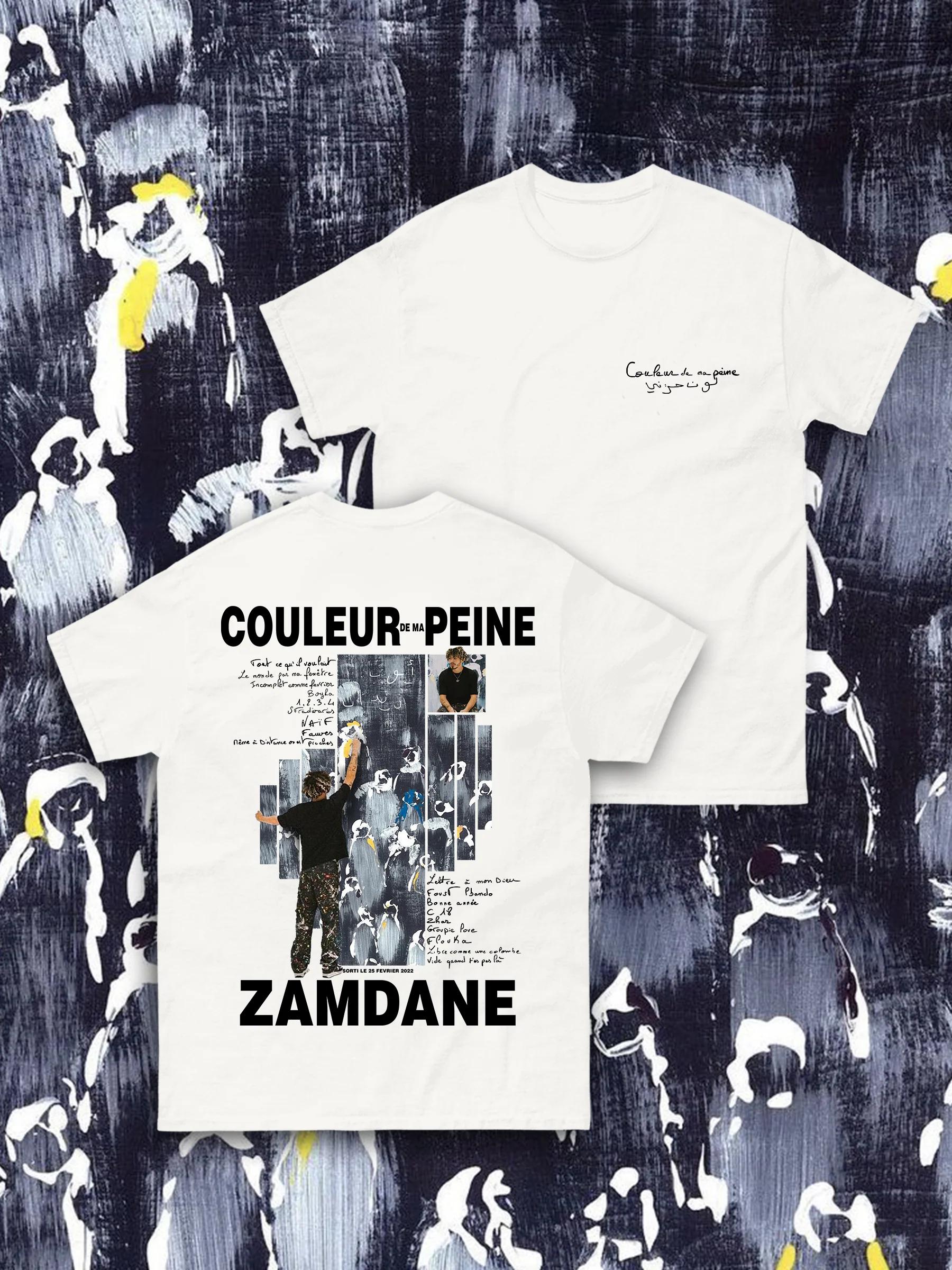 

Rapper Zamdane Couleur De Ma Peine Album Graphic Tshirt Unisex Women Hip Hop Fashion Pop Music T Shirts Vintage Oversized Tshirt S
