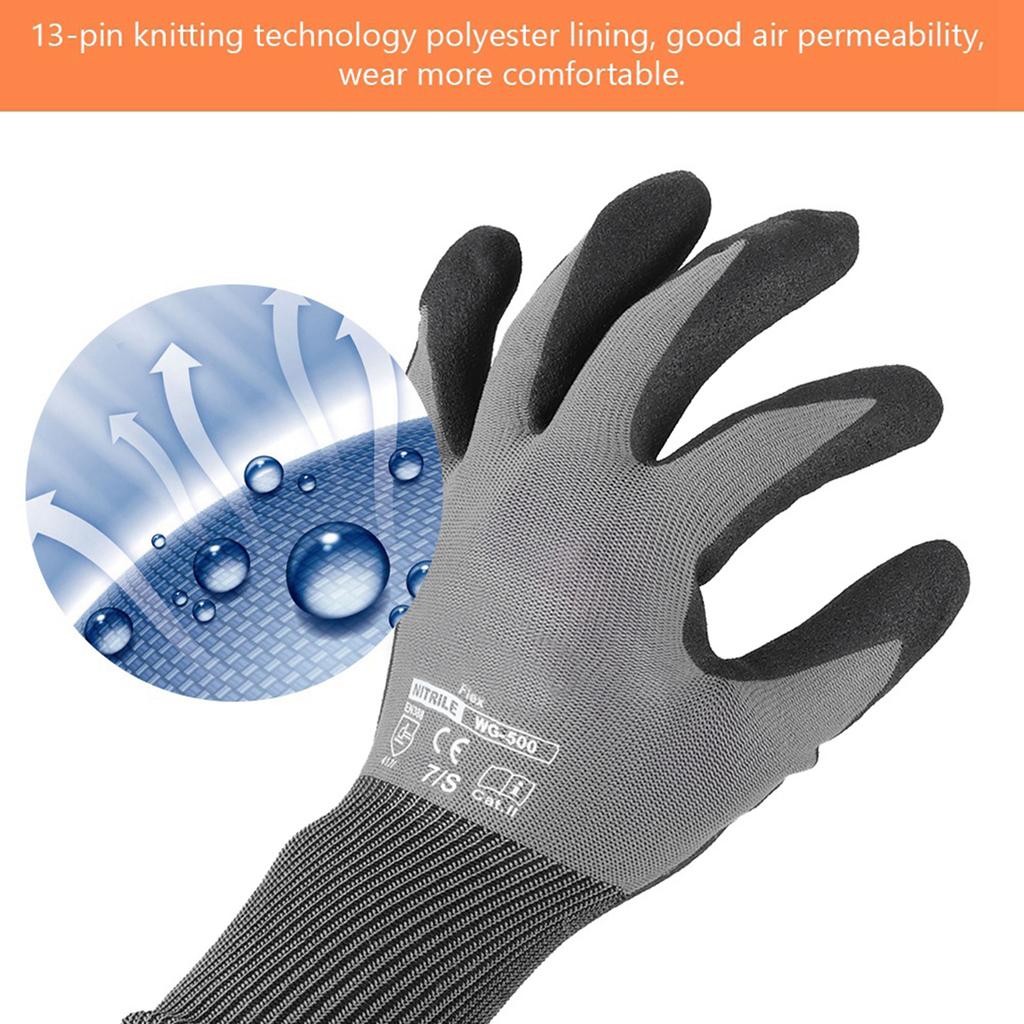 Anti Slid Cut Resistant Safety Gloves Oil and Wear Resistance Working Gloves M