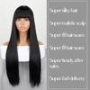 MISS WIG Long Straight Hair Natural Heat Resistant Fiber Black Wig for Women Daily Wear Wigs Pink Red Cosplay Wigs