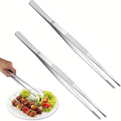 Edelstahl Lebensmittelzange Grillzange BBQ-Klemme Küchenzange Kochpinzette Grillzange Küchenzubehör CFQJ006