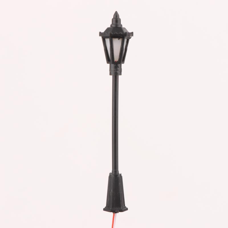 10Pcs Railway Bonsai Micro Landscape Decor For Rail And Building Layout Model Railway Lamppost Led Park Lanterns Lamps