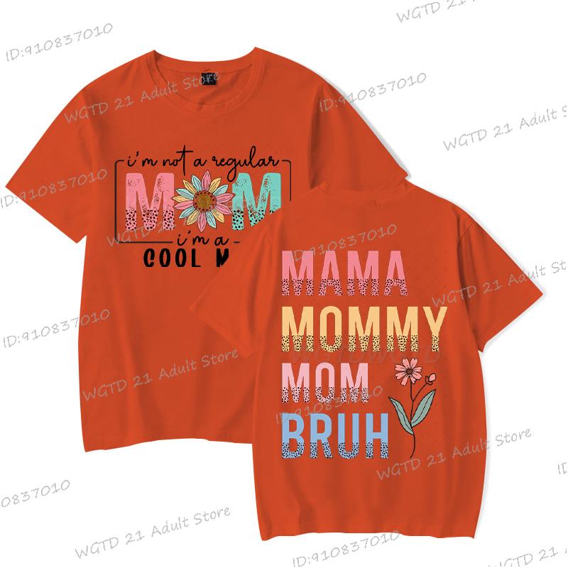 Im A Cool Mom Print T Shirt Short Sleeve Mama Mommy Mom Bruh Tshirts Boho Style Round Neck Mothers Day Gifts Tshirt Female