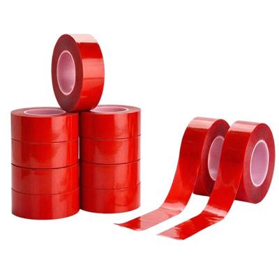 Hochhaftendes, wasserdichtes rotes Acryl-Doppelseitenklebeband - Rückstandsfrei, temperaturbeständiges industrielles Schaumstoff-Klebeband.