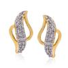 Estele Women's Gold Plated Pearl Stud Earrings with Pearls