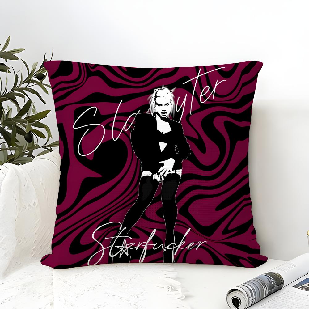 Music Singer Slayyyter S-Slayyyter 1 Pillow Case Linen Pillow Case Sofa Home Decor Cushion Cover Cushion Cove