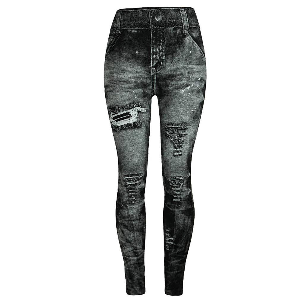 Yogabroeken Voor Dames Dames Casual Broeken Imitatie Denim Leggings Dames Elastisch Dames Slimme Broek Yoga Sportschool Sport