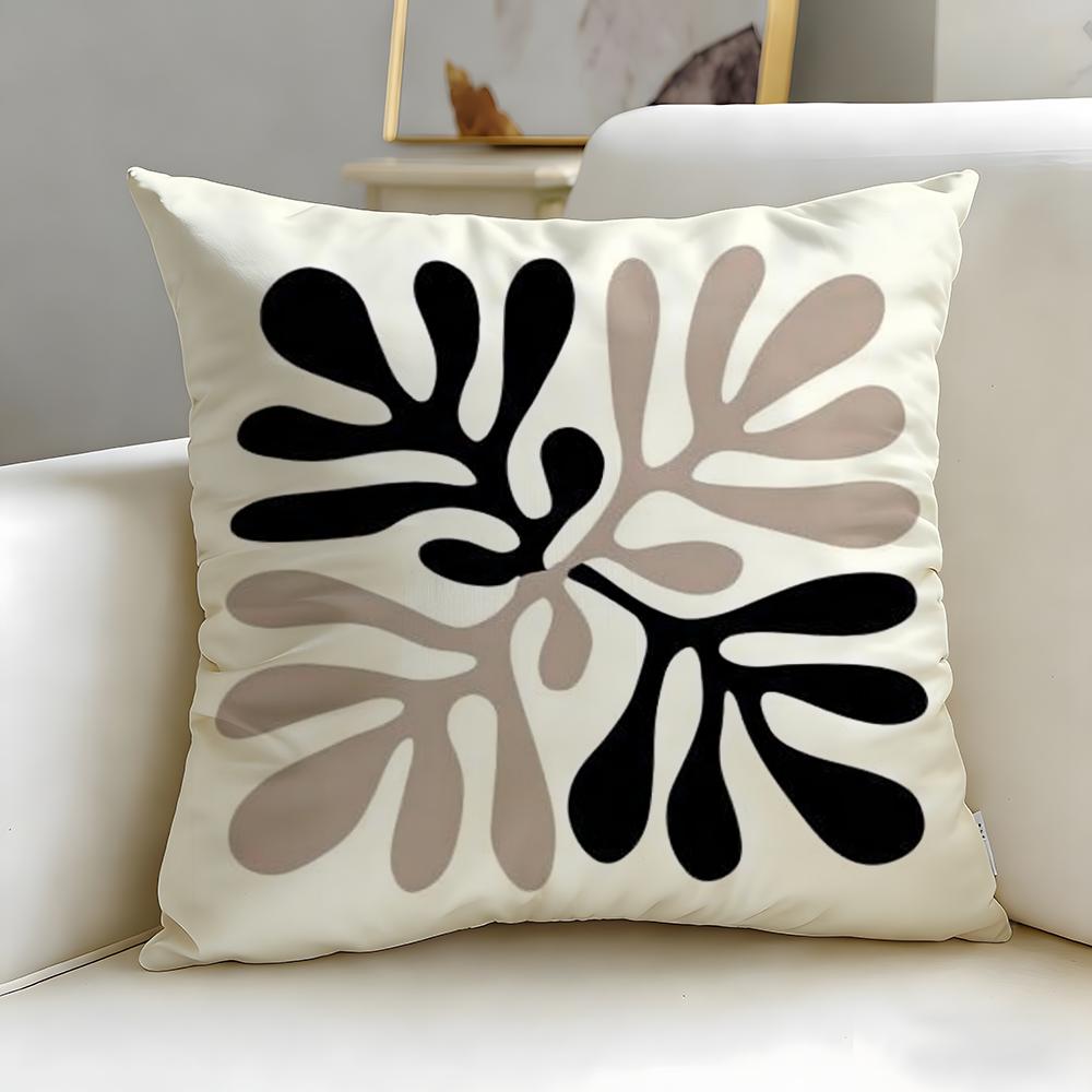 Classic Pattern Modern Flowers Cushion Cover Soft  EasyWash Pillow Case  Versatile for Couch Bed Travel and Office