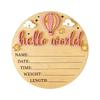 Wooden Baby Birth Announcement Plaque With Customizable Name And Date For Nursery Decoration
