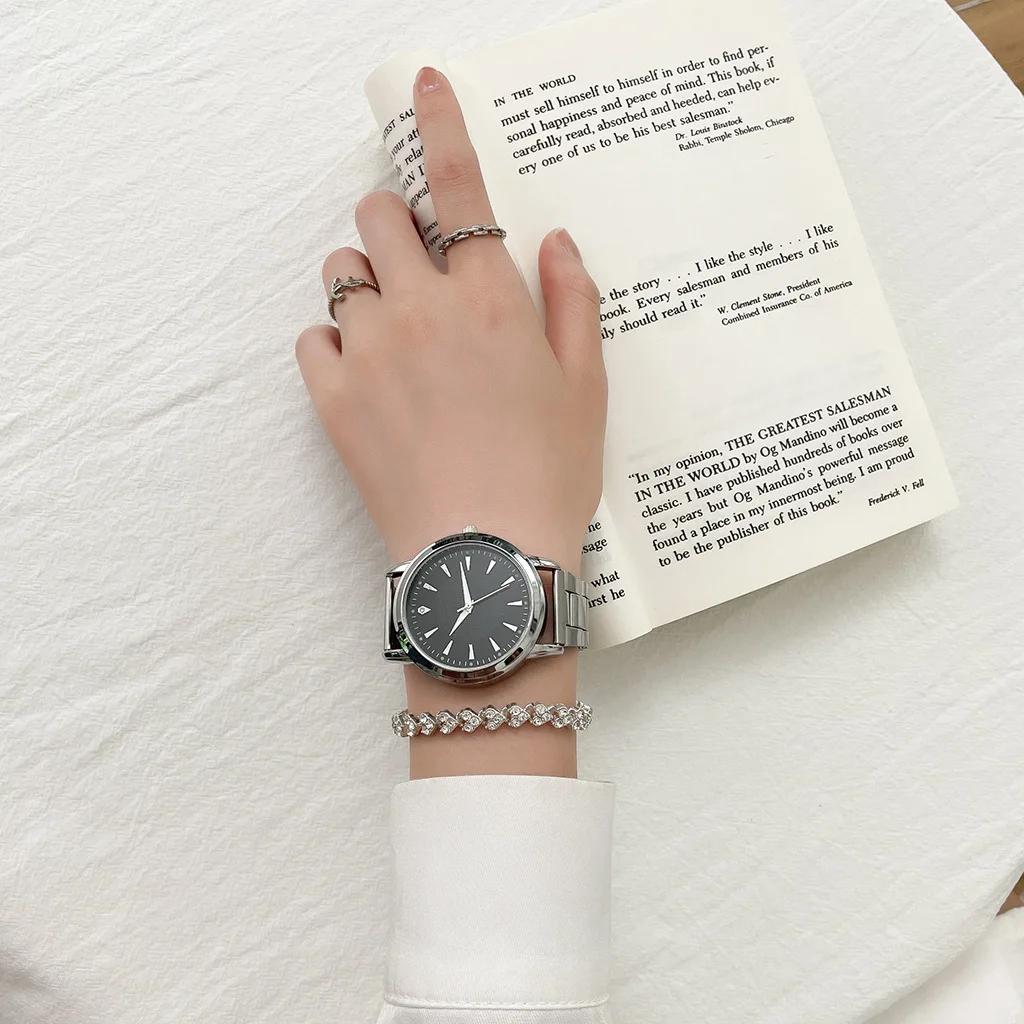 Luminous Steel Band Couples Watch Quartz Timepiece Fashion Matching Watches for Men and Women Perfect Gift