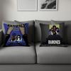 Rock Band R-Ramones Cushion Cover Double Sided Printed Polyester Pillowcase Pattern Decorative Zipper Cushion Cover
