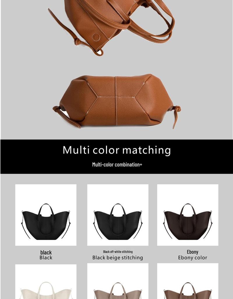 Kabelka crossbody z pravé kůže - Niche designová taška přes rameno, Velkokapacitní pro ženy