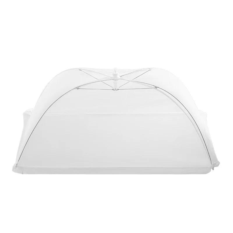 

1 шт. Белый квадратный складной пищевой чехол для улицы и дома, пылезащитный, антитермитный, мухоустойчивый и защищающий от насекомых пищевой чехол 43x43x22cm белый