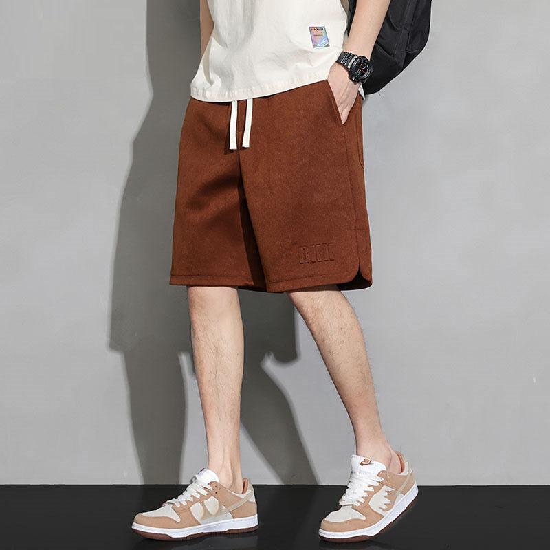 Summer Men's Sweat Shorts Knee-Length Straight Loose Short Pants Streetwear Drawstring Solid Color Casual Shorts Big Size 8XL