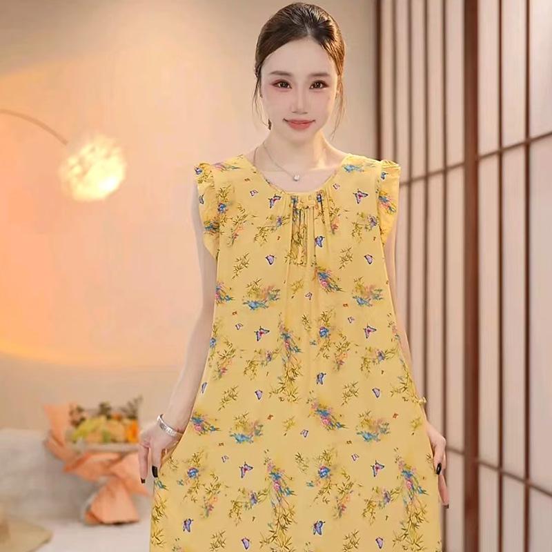 Women's Cotton Silk Camisole Pajama Dress - Summer, Loose Fit, Cute Japanese Style, Sexy and Thin, Perfect for Students