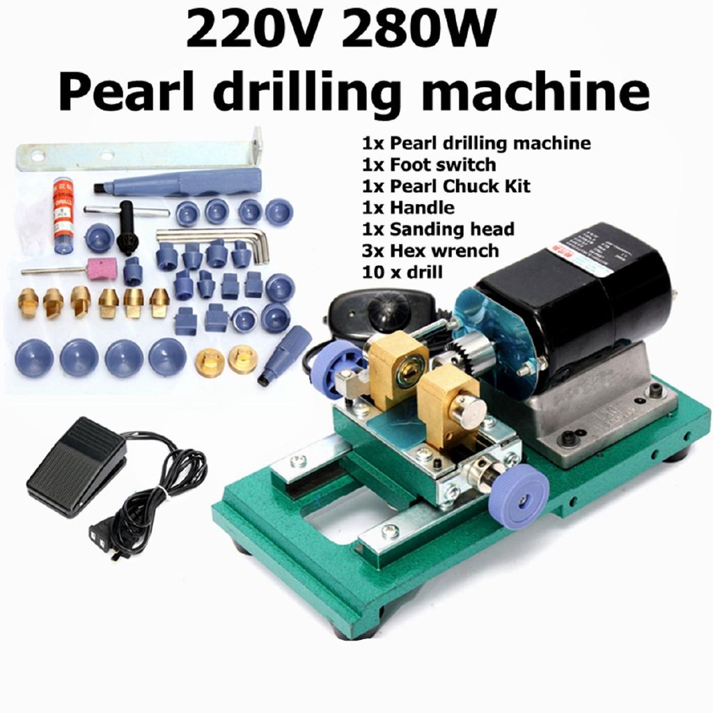 220V 280W Trapano Perline Gioielli Punzonatura Incisione Macchina Incisore Utensile Perforazione Perle Foratura Macchina
