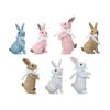 Simulation Bunny Figurine Display Ornament for Cafe Yard Living Room Tabletop Lawn
