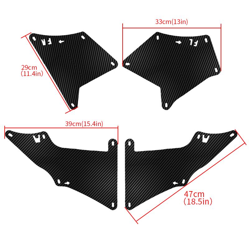 Mud Flaps For Toyota Land Cruiser Prado Carbon Fiber Texture Splash Guards Mudflaps Fender Liners Shield