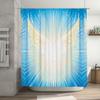 Blue Ray Shower Curtain Abstract Ocean Wave Pattern Bathroom Decor Waterproof Modern Art Home Textile Premium Quality