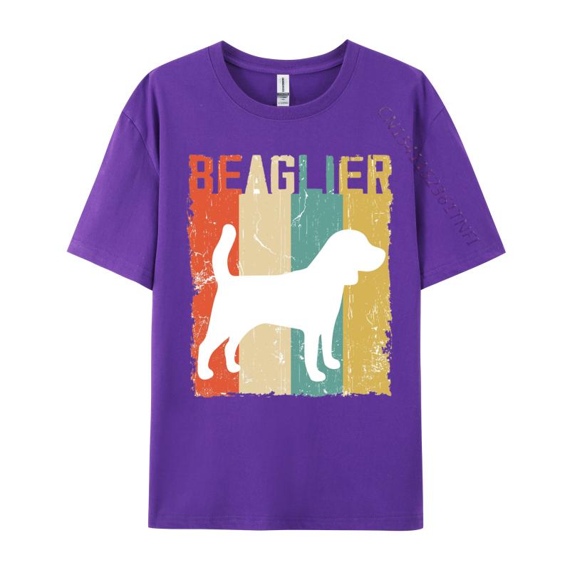 Beaglier Vintage Retro Classis Dog Tshirt Funny Shirt Cotton Student Unisex Tees Group Tshirts Design Plain