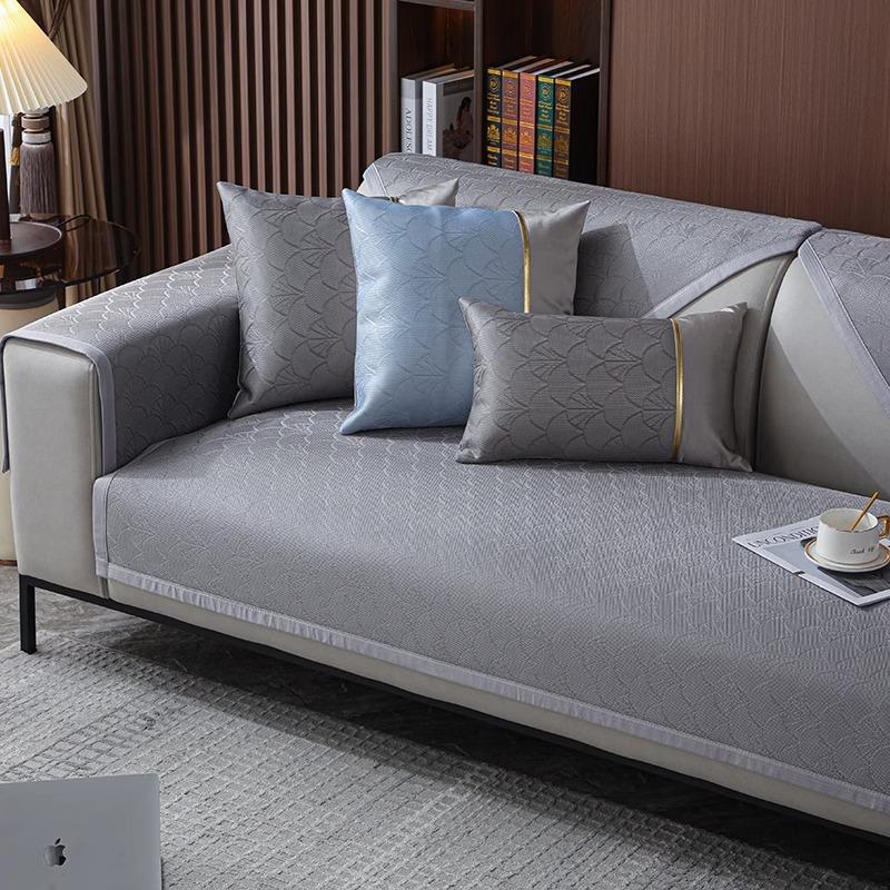 Light Luxury Modern High-End Seat Cushion Sofa Cushion Cooling Mat for Summer Ice Silk Non-Slip Ice Pad Sofa Cushion Seat Cushion for Summer