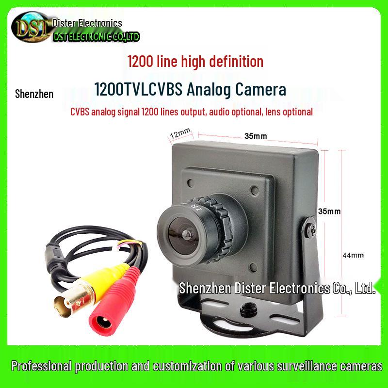 Russian Car-Specific 1200-Line Analog Small Square Monitor for Long-Distance Camera Viewing