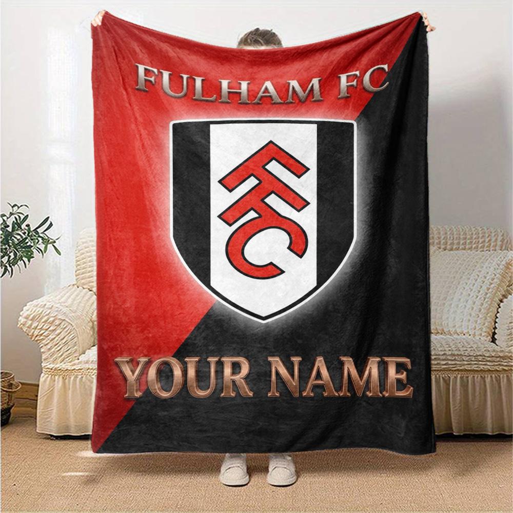 Name Custom Fulham FC Print Flannel Blanket High Quality Warm Comfortable Cover for All Seasons Perfect for Gifts Home Decor