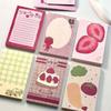 Strawberry Sticky Note Lovely Writing Pad Notepad Simple Memo Pad Easy to Write Multifunctional Note Pad Paper Pads