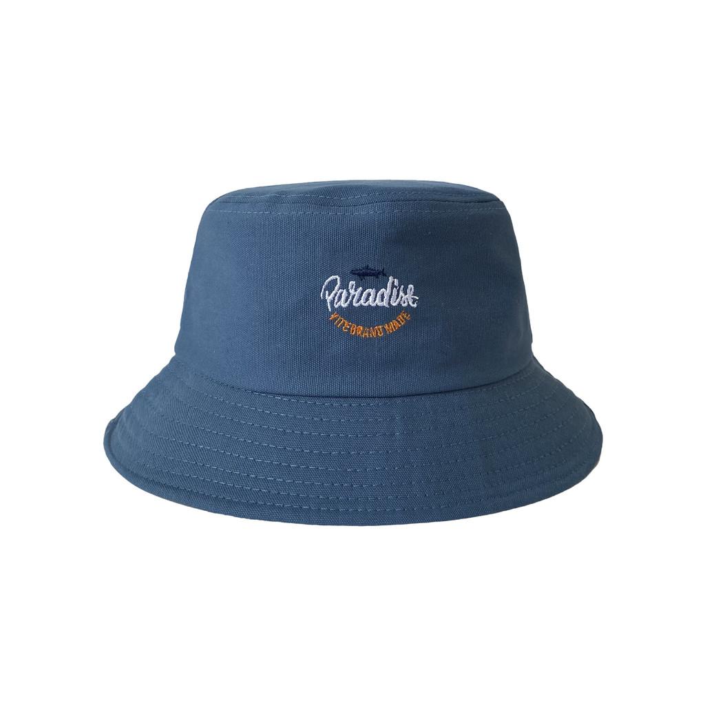Stylish Unisex Cotton Bucket Hat With Shark Embroidery Breathable And Sunblock