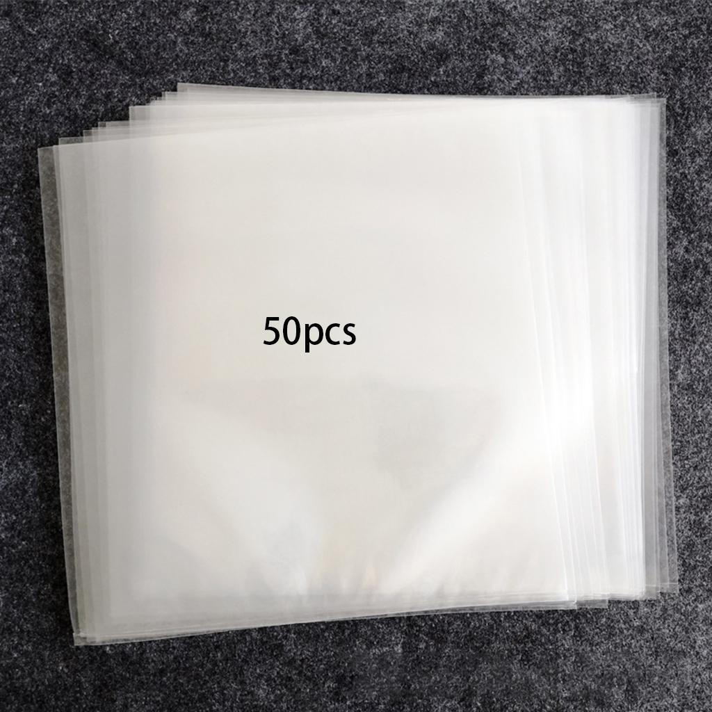 Cover Sleeves Durable Outer Sleeve Square Plastic Anti-Static Resealable for Gramophone