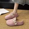Design Sense Small Bag Head Slippers Outer Wear 2025 Summer and Autumn New Fashion Simple Height Increase Boken Shoes