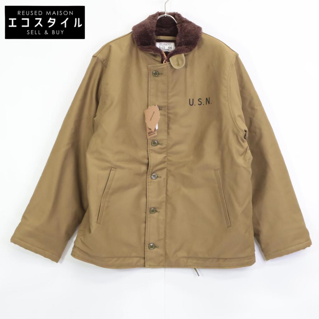 HOUSTON Brown 51131 ALPACA N-1 DECK Jacket 42 BrownUsed