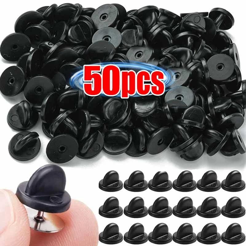 

1000/50pcs PVC Rubber DIY Brooch Buckles Handmade Jewelry Buckles Rubber Spike Buckle Material Hat Buckle Back Buckle
