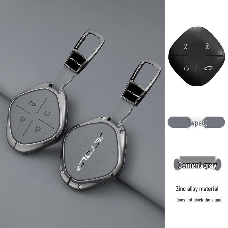 Jetour Dasheng Key Case: 22 Model-Compatible Anti-Lost Car Remote Shell Pendant for Men