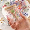 50pcs Flower Sticker Transparent Ink Flower Sticker Waterproof Stickers Set for Journaling Clear Decals
