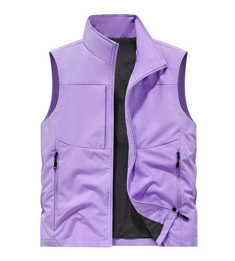 Men's Sleeveless Multi-Pocket Workwear Vest - Casual Spring/Autumn Waistcoat, Style 8822.