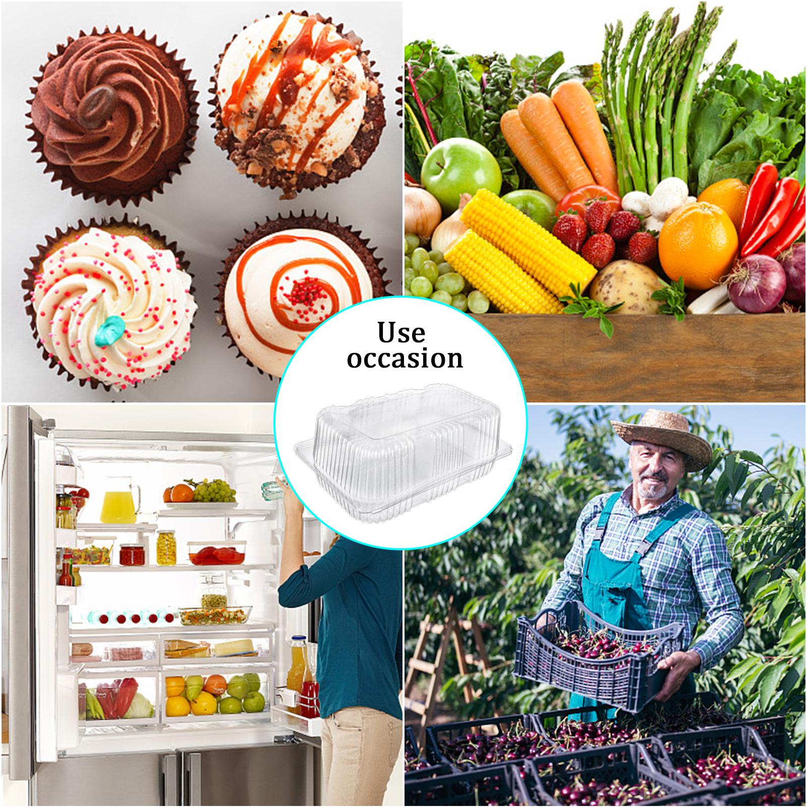 

Food Containers Disposable Takeout Box Transparent Carry Out Container With Lid To Go Box For Restaurants Delivery Takeout 50pcs