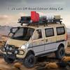1/24 WuLing VAN Off-Road Vehicle Alloy Muscle Car Model Sound and Light Pull Back Children's Toy Collectibles Birthday Gift