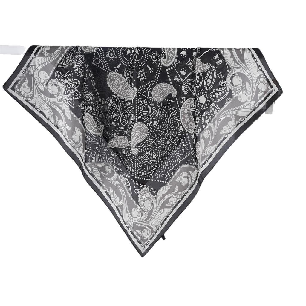 Retro Women's Cashew Print Silk Scarf: Versatile Small Square Neck Scarf/Shawl for Spring/Summer