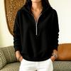 Women's Double-Sided Zip Neck Hoodie Casual Fall Winter Sweatshirt for Commute