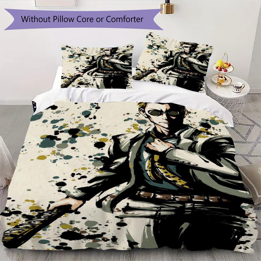 

Jujutsu Kaisen Pattern Bedding uilt Set uilt Cover Pillowcase Home Decoration Birthday Gift (1 * duvet cover + 2 * pillowcase without core) 135x200cm