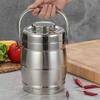 Gifts Thickened Insulation Pot Large Capacity Stainless Steel Vacuum Rice Bucket Three-layer Rice Basket