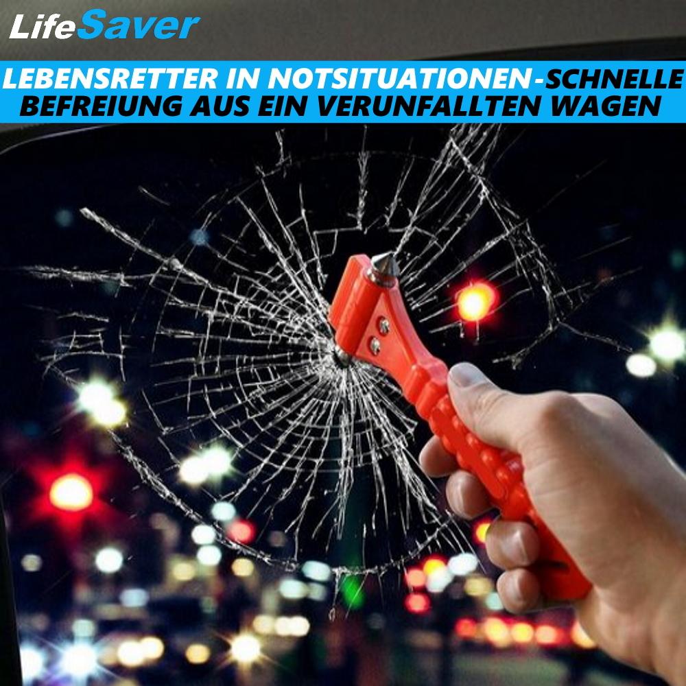 LiveSaver Nothammer Gurtschneider Notfallhammer Glasbrecher Gurtmesser [2er]